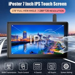Solar Magnetic Wireless RV Backup Camera 1080P 7” Monitor for Car Truck Camper