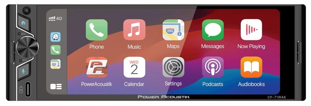 Power Acoustik CP-71WAK Single DIN 6.5″ Color Touchscreen Car Stereo with Blueto
