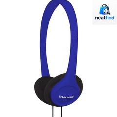 Portable On-Ear Headphone with Adjustable Headband – Blue