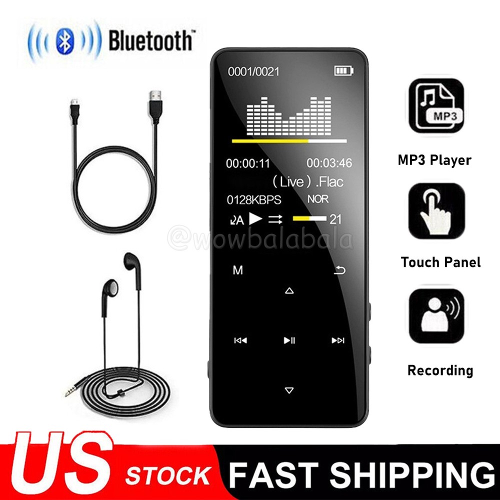 MP4/MP3 Player Support 128GB Bluetooth Lossless Music FM Radio Recorder Sport US