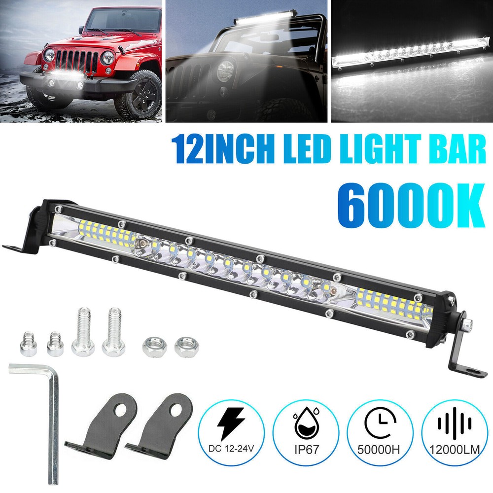 12″ inch 450W LED Work Light Bar Combo Spot Flood Driving Off Road SUV Boat ATV