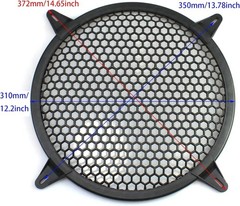 2 Pack 12-Inch Durable ABS Speaker Grills for Subwoofer Protection & Aesthetics