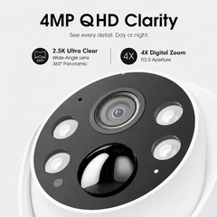 ARCCTV 4MP WiFi6 Wireless Outdoor Security Camera Solar Battery Powered PTZ Cam