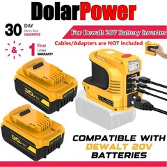 For DeWalt 20V 5.0Ah Lithium Ion DCB205-2 Battery / Power Inverter 220W USB-C