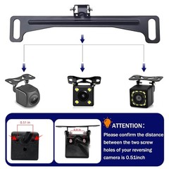Universal Car Rear View Camera License Plate Bracket, Premium Backup Camera Lice
