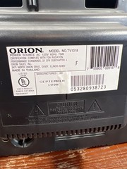 Orion Model TV1318 13-Inch CRT Television 120V 75W Vintage 1998 Gray Tested Work