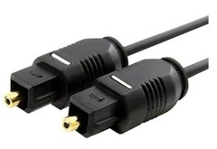 3Ft Toslink Optical Fiber Optic Male SPDIF Digital Audio Cord Shield Gold Cable
