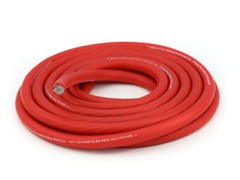 KnuKonceptz Kolossus OFC Power Battery Ground Wire 8 Gauge Red 5′ Copper AWG