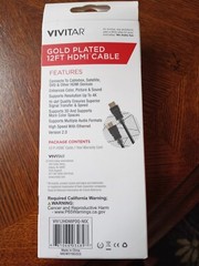 Vivitar 12′ 24K Gold Plated HDMI Cable Able to support 4K, 3D, and other color