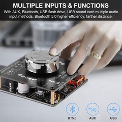 Bluetooth Stereo Amplifier Board Class D Audio Amp Module AUX USB Speakers DIY