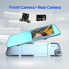 Easy-To-Install Easy-To-Use Waterproof Front and Rear Dual-Camera 1080P Dash Cam