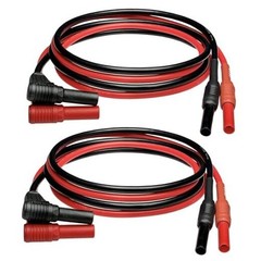 Right-Angle Banana Plug to Female Jack Meter Test Lead Extension – 4mm – Heavy