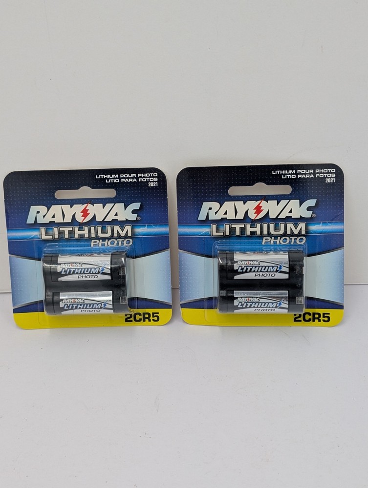 Rayovac Lithium Photo Camera Battery 2CR5 RL2CR5-1 6volts 2 Packs Of 2 USA NEW