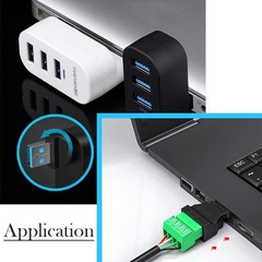 10 PCS USB 2.0 Type A to 4 Pin Screw Terminal Connector 5 Male + 5 Female