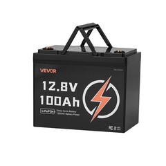 VEVOR 12V 100Ah Deep Cycle LiFePO4 Battery BMS Lithium Iron Phosphate Battery