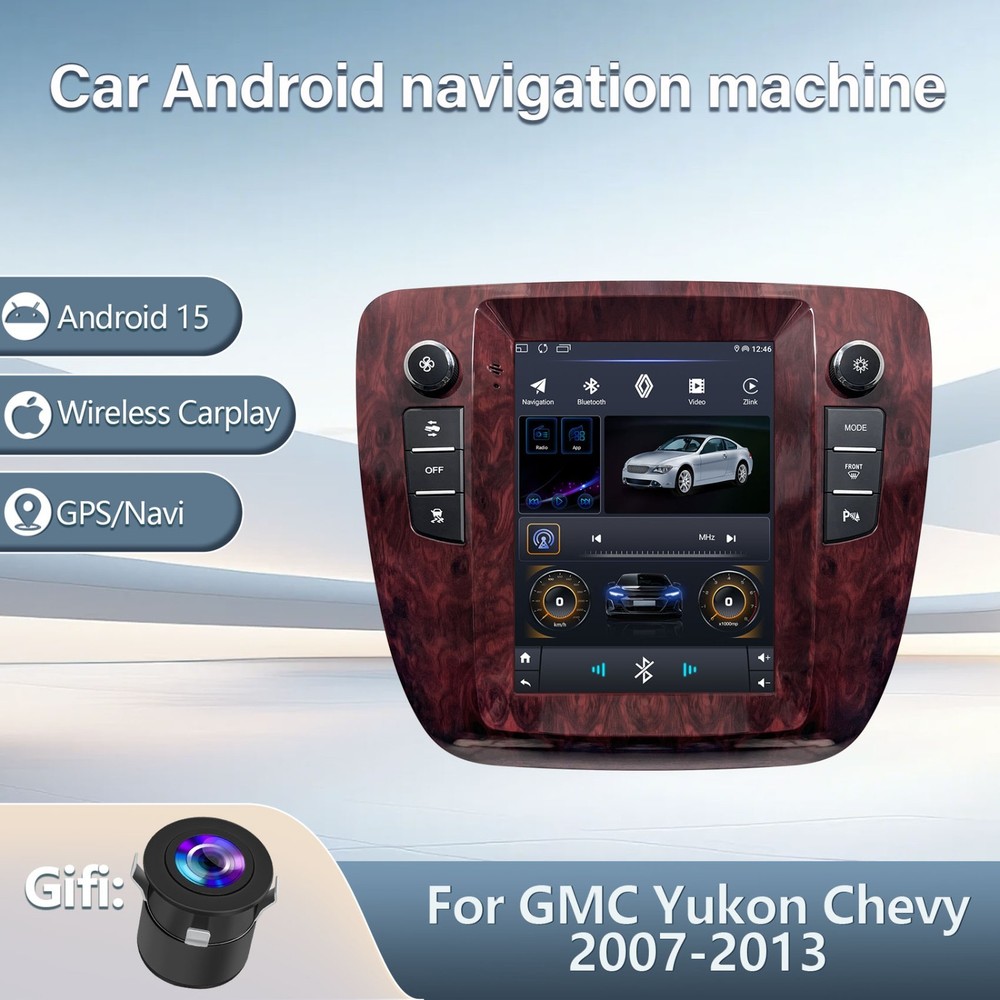 For GMC Yukon Chevy Tahoe Suburban Android 13 Carplay Car Stereo Radio GPS