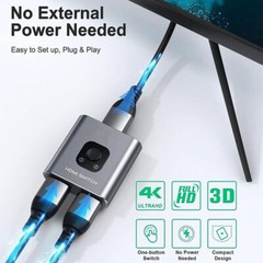 HUB 2 in 1 out & 1 in 2 out Bi-Directional 4K HDMI 2.0 Cable Switcher Splitter