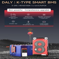 Daly Smart BMS Lifepo4 4S 12V 8S 24V 16S 48V 100A 150A 250A Bluetooth BMS lot US