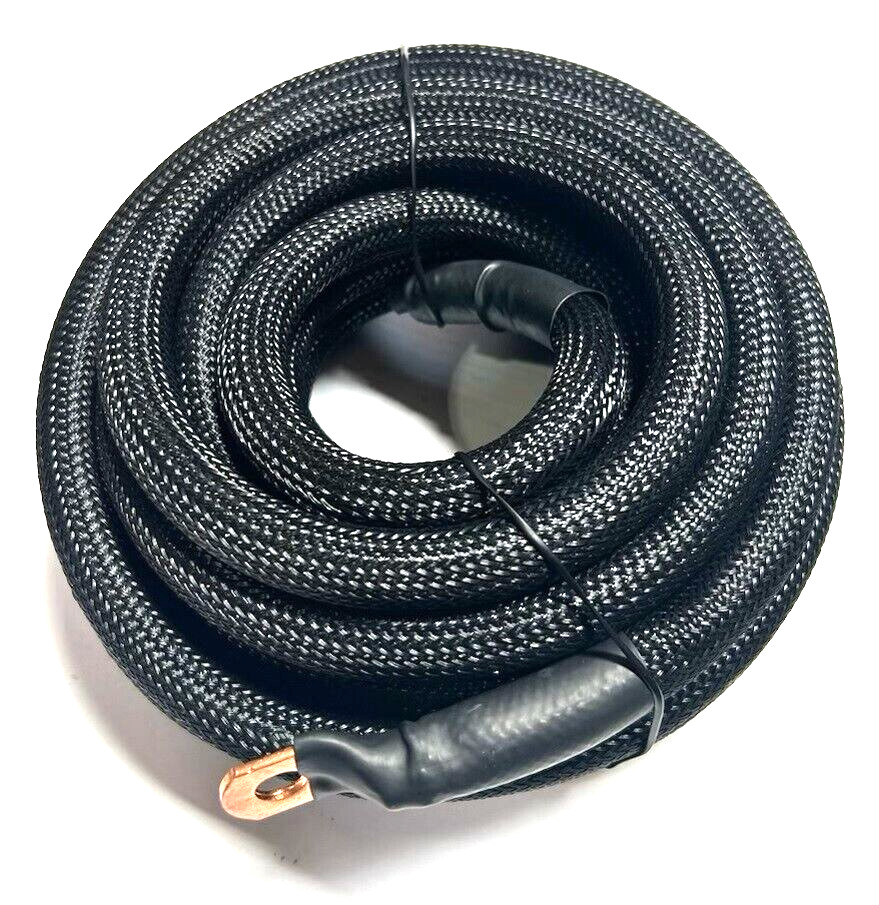 10ft BLACK SNAKESKIN OFC Wire Strands Copper Marine Cable AWG 4 Gauge