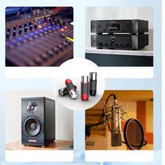 VIBORG Hi-End Pure Silver XLR Connector Jack HiFi Audio Microphone Cable Plug