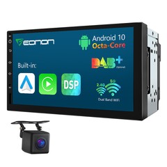 Q04SE CarPlay Android Auto 10 Double 2 Din 7″Car Stereo GPS Radio WiFi Head Unit