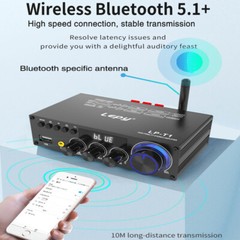 Lepy HIFI LP-T1 Bluetooth Stereo LED 300W Car Home Audio Amplifier 3A Adapter