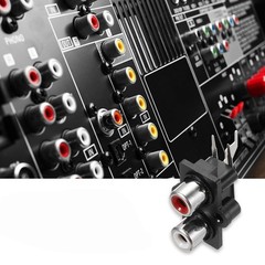 Brand New 2PCS RCA Female Socket Panel Mount Connector for Left & Right Audio