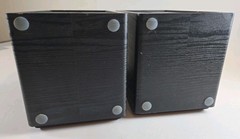 Micca MB42 Black Bookshelf Speakers 9.5×6.75×5.75 Inches No Wires Tested Works