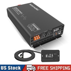 3000W 6000W Pure Sine Wave Inverter 12V DC to 120V AC Converter Remote Control