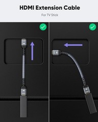 8K HDMI Extender 2-Pack – Ultra High Speed, 1FT, Braided, Compatible with PS5…