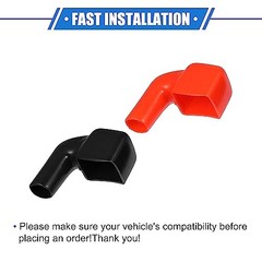 1 Pair Battery Terminal Insulation Covers, 40mm Length 10mm 0.39″ Car Battery