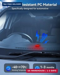 108dB Car Alarm System, Car Anti-Theft Vibration Sensor Alarm & Red Light, Wirel