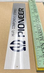 Pioneer Hi-Fi Component Stereo Sign – Custom Silver Aluminum