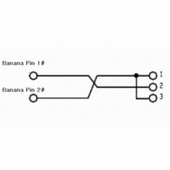 1Pairs Dual Banana Plug RA to XLR 3pin male Audio Speaker patch Cable DJ PRO PA
