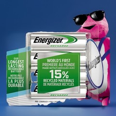 2 Pack Energizer NH15BP4 AA Rechargeable Batteries 2X4=8 NEW SEALED Lot Of 8