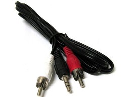 12FT 3.5mm Male Plug Jack to 2 RCA Male Stereo Audio Cable
