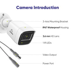SANNCE 4CH 5IN1 HDMI AHD DVR 1080P Security Camera System Outdoor Night Vision