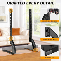 Universal Tabletop TV Stand Base Mount 22-65 Inch Height Adjustable VESA 800