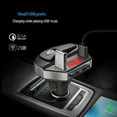 In Car Wireless Bluetooth 5.0 FM Transmitter AUX Receiver Adapter 2 USB Charger
