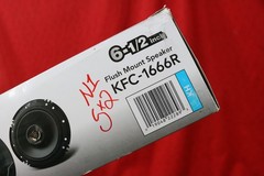 Kenwood KFC-1666R 6.5 inch 300W Max 2-Way Speakers, NEW, #N1