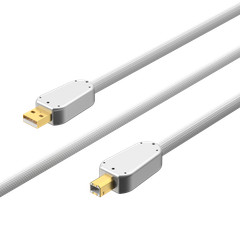 High-End Pure SILVER USB A to B Audio Cables USB 2.0 Interconnect Cable