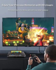 High-Quality RCA to HDMI Converter for Stunning 1080P Visuals – With Cables New
