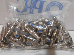 PPC F81 Barrel 3GHz Coax Cable Female Splice Adapter F Connector RG6 Dish CATV