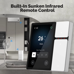 Tuya Wifi Smart Control Panel 3.5″ Touch Screen, 3 Relays & Buttons, IR Remote,