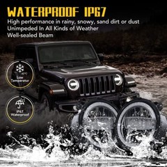 9in DRL LED Headlight+ 4in Fog Light For Jeep Wrangler JL Gladiator JT 2018-2024