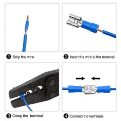 280PCS Assorted Insulated Electrical Wire Crimp Terminals Port Connectors Kit US