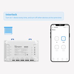 SONOFF 4CHPROR3 Wifi Smart Light Switch Module with RF Control for Alexa/Google