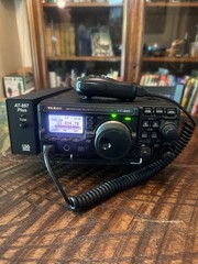 Yaesu FT-897 Tri-Band HF/VHF/UHF Ham Transceiver w/ LDG AT897 Plus Antenna Tuner