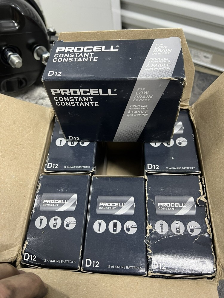 72 Duracell Procell D Constant Alkaline Batteries (6 cartons of 12) Expire 2033