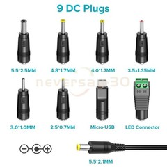 12W 3V-12V Universal AC Adapter Power Supply Wall Charger Cord for DC Charger